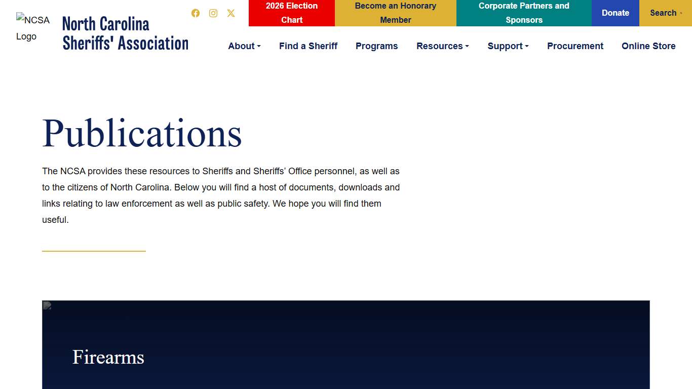 Publications North Carolina Sheriffs' Association